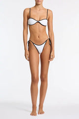 ESTE - PANDA WHITE Neoprene Scoop Crop Bikini Set