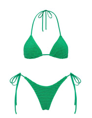 VINCA - HUBE Green Terry Towelling Triangle Bikini Set