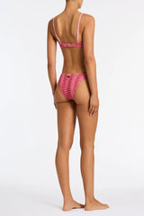 MAIA - ALINA Pink Crochet Scoop Bikini Set