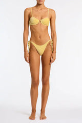 MALA - MACA Yellow Velvet Balconette Bikini Set