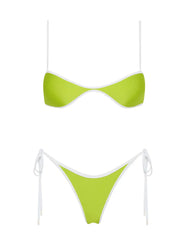 ESTE - LIME Neoprene Scoop Bikini Set