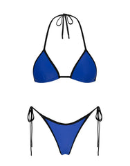 VINCA - COBALT Neoprene Triangle Bikini Set