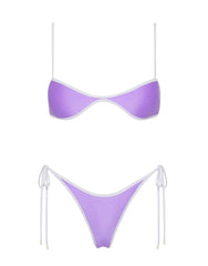 ESTE - GRAPE Neoprene Scoop Bikini Set