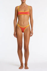 MIMA - RUBY RED SPARKLE Crop Bikini Set