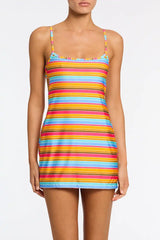 MINNI - MELON STRIPE Mini Dress