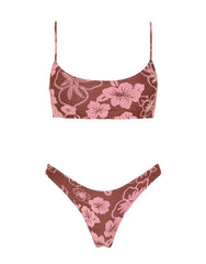 MICA - TIRAMISU Floral Crop Bikini Set