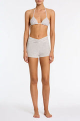 BOBBI - LUSAIL White Terry Towelling Short