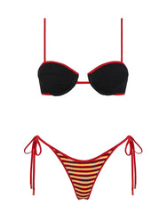 MALA - SANGRIA CROCHET STRIPE Balconette Bikini Set