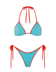 VINCA - AZURE SPARKLE Triangle Bikini Set