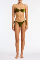 MALA - VARO Green Velvet Balconette Bikini Set