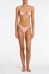 VINCA - PORTE Pink Geometric Triangle Bikini Set