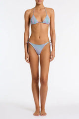 VINCA - MULBERRY Textured Triangle Bikini Set