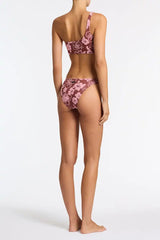 MELROSE - TIRAMISU FLORAL One Shoulder Bikini Set