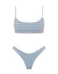 MICA - MULBERRY Textured Crop Bikini Set