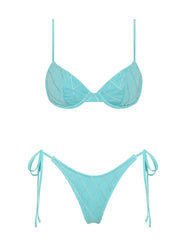 JARA - SKY HIGH Blue Balconette Bikini