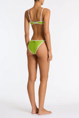 ESTE - LIME Neoprene Scoop Bikini Set