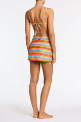 MINNI - MELON STRIPE Mini Dress