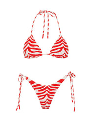 VINCA - CHERRY ZEBRA SPLASH Triangle Bikini Set