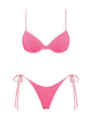 JARA - PINK PUNCH SPARKLE Balconette Bikini Set
