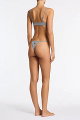 MIMA - SILVER SPARKLE Crop Bikini Set