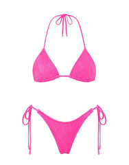 VINCA - POMEGRANATE Pink Triangle Bikini Set