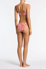 MAIA - CHERRY ZEBRA SPLASH Crop Bikini Set