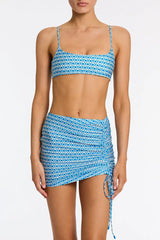 ALULA - RIYA Blue Geometric Skirt