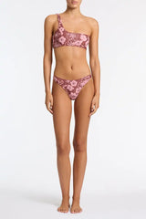 MELROSE - TIRAMISU FLORAL One Shoulder Bikini Set