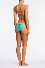 ESTE - TURQUOISE Neoprene Scoop Crop Bikini Set