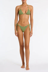 VINCA - INK CONFETTI Textured Triangle Bikini Set