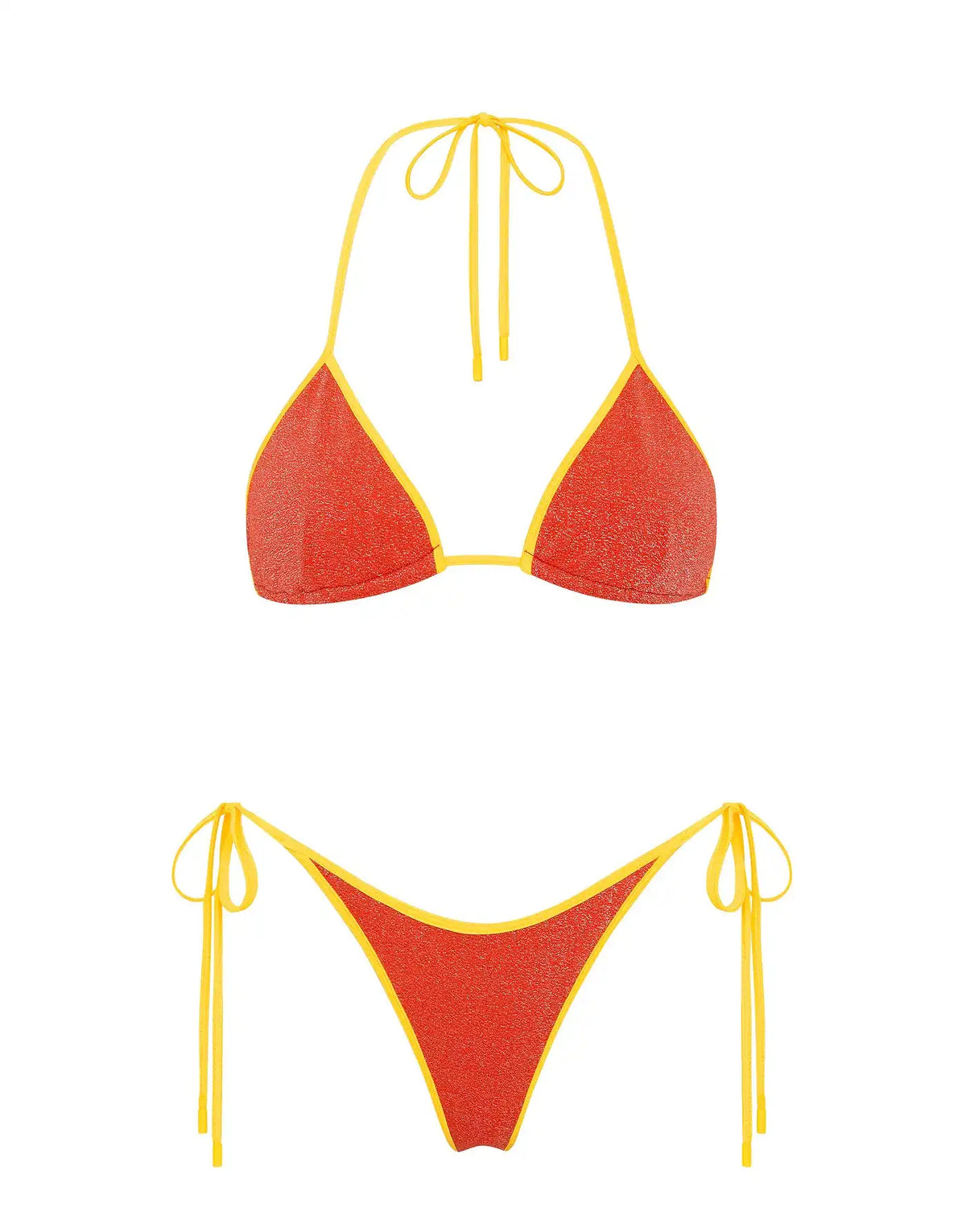 VINCA - RUBY RED SPARKLE Triangle Bikini Set