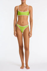 MICA - LIME Neoprene Scoop Bikini Set