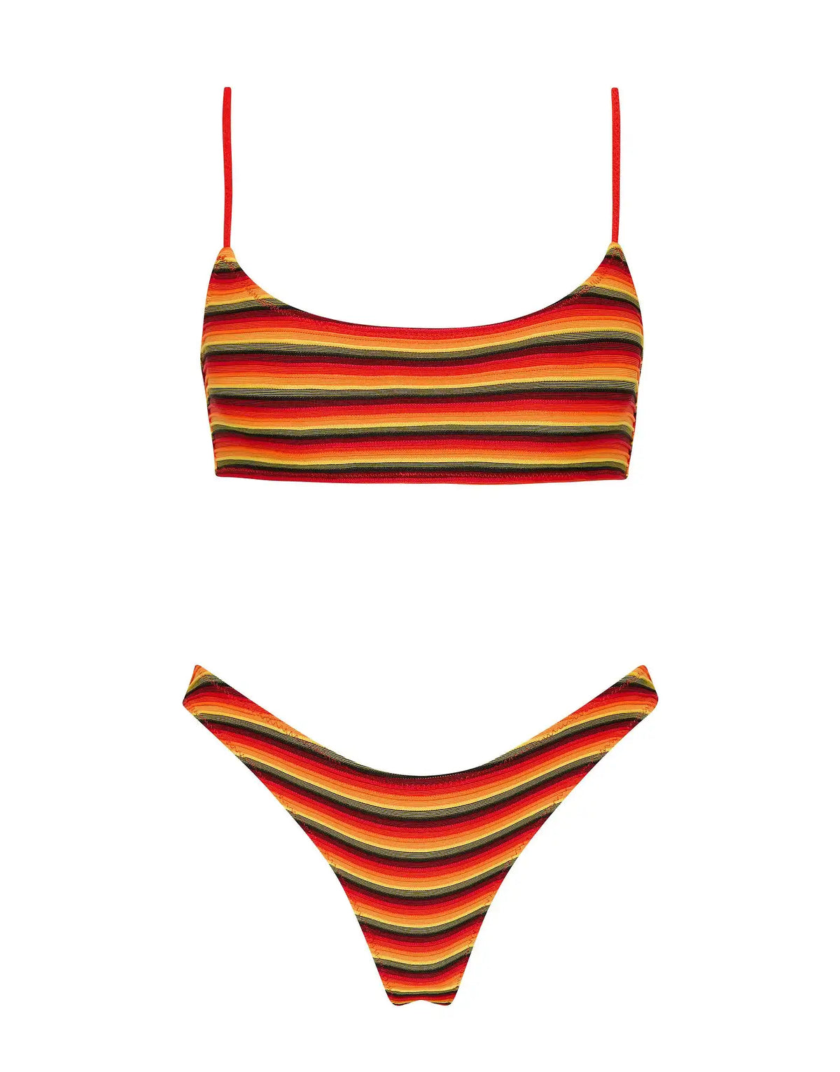 MICA - HORIZON STRIPE Scoop Bikini Set
