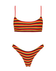 MICA - HORIZON STRIPE Scoop Bikini Set