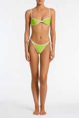 ESTE - LIME Neoprene Scoop Bikini Set