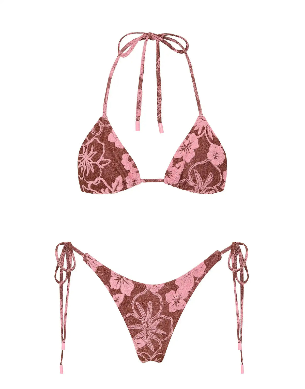 VINCA - TIRAMISU Floral Triangle Bikini Set