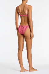 MAIA - ALINA Pink Crochet Scoop Bikini Set