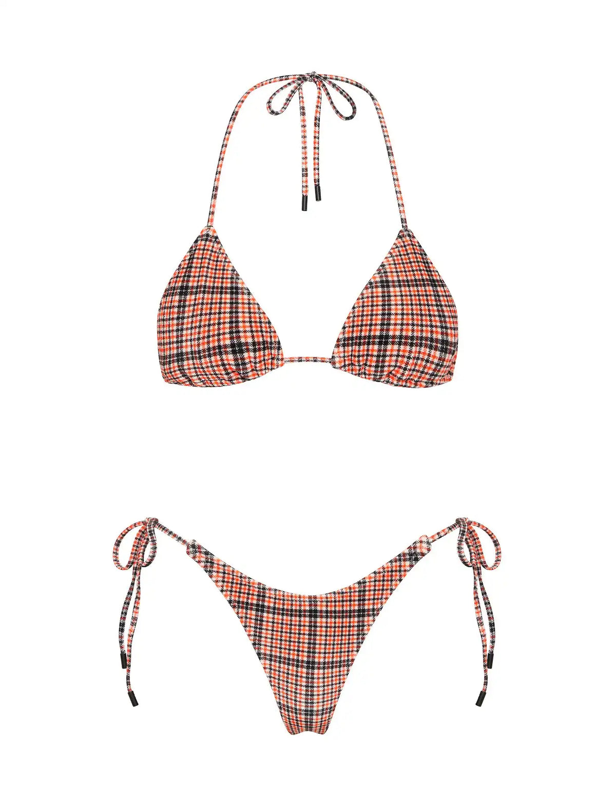 VINCA - JAM VELVET CHECK Triangle Bikini Set