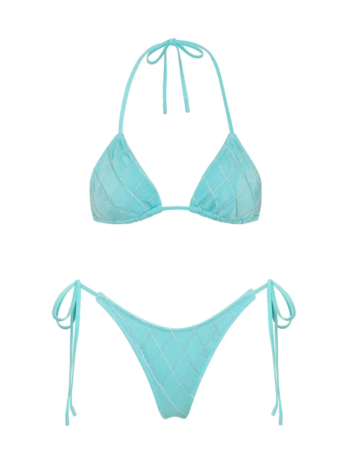 VINCA - SKY HIGH Blue Triangle Bikini Set