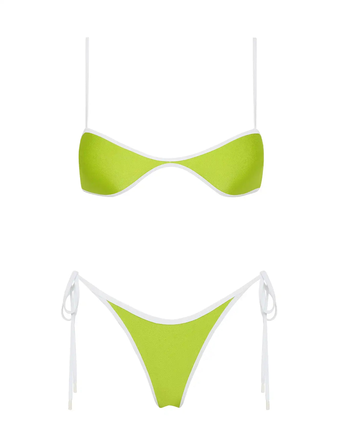 ESTE - LIME Neoprene Scoop Bikini Set