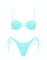 MALA - JAVE Blue Crochet Balconette Bikini Set