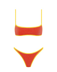 MIMA - RUBY RED SPARKLE Crop Bikini Set