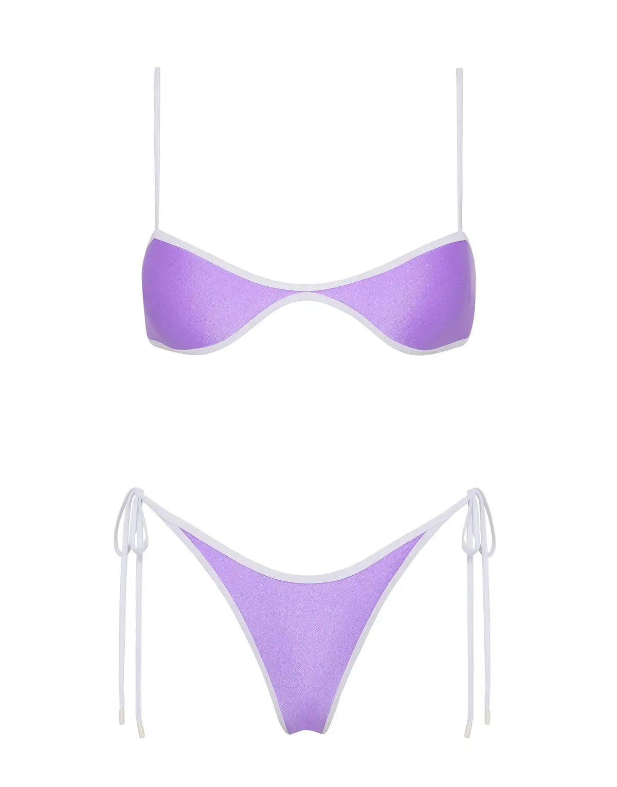ESTE - GRAPE Neoprene Scoop Bikini Set