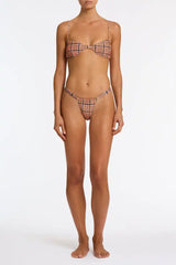ESTE - JAM VELVET CHECK Scoop Bikini Set