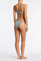 MIMA - SILVER SPARKLE Crop Bikini Set