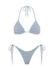 VINCA - MULBERRY Textured Triangle Bikini Set