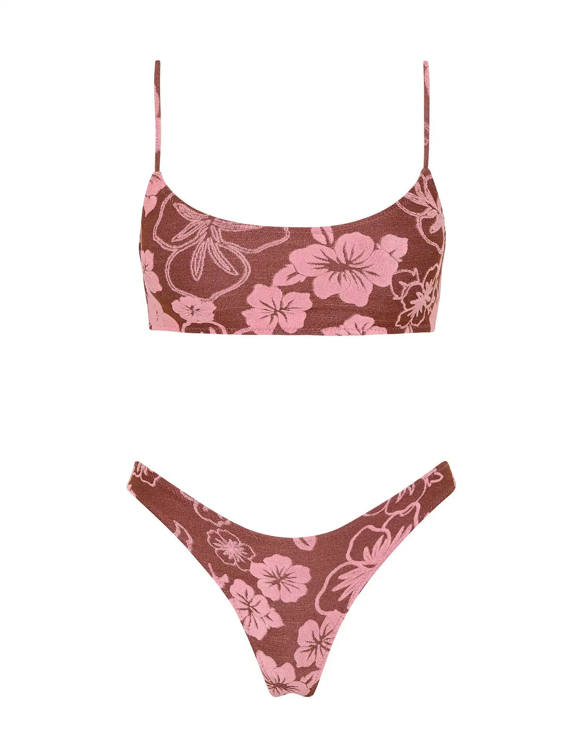 MICA - TIRAMISU Floral Crop Bikini Set