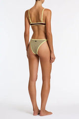 MIMA - BUTTER CROCHET STRIPE Crop Bikini Set