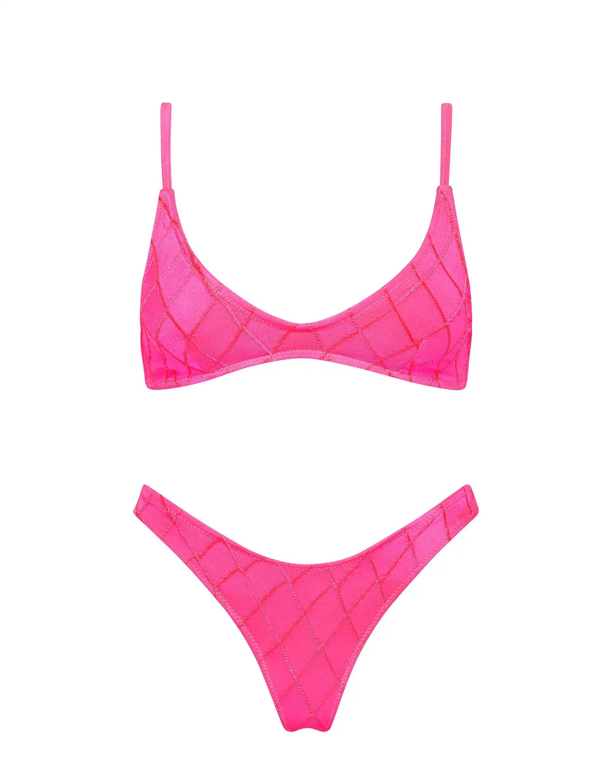 MAIA - MENDE Pink Scoop Bikini Set