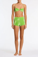 CELESTE - VYNE Green Velvet Short